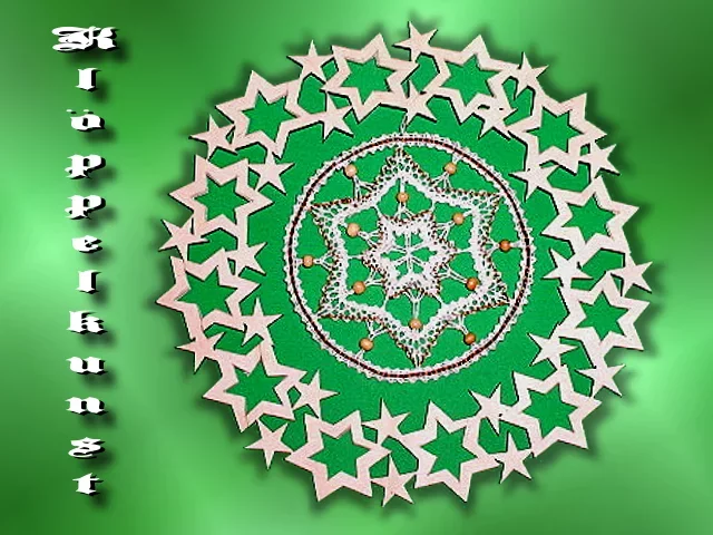 Klöppelbrief für Sternenring 23cm