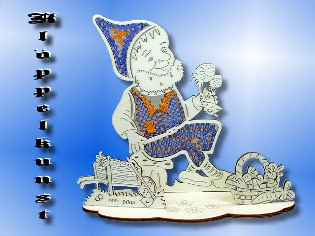 Klöppelbrief für Stecksystem Zwergenmann