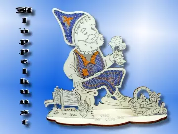 Klöppelbrief für Stecksystem Zwergenmann