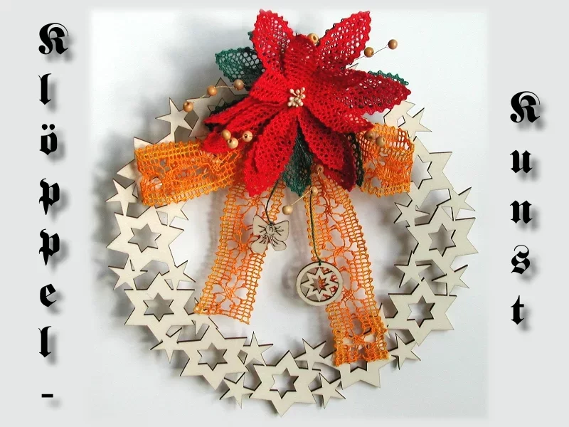 Klöppelbrief für Sternenring 23cm