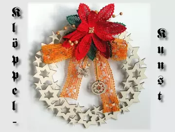 Klöppelbrief für Sternenring 23cm