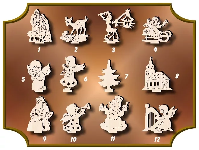 Steckfiguren Weihnachten für Bodenplatten