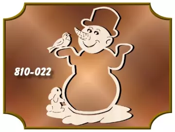 Klöppelrahmen Fensterbild Schneemann