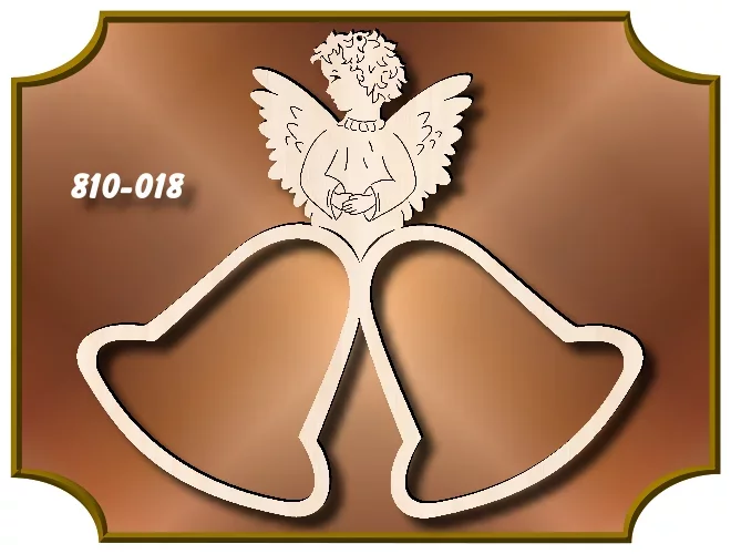 Klöppelrahmen Fensterbild Engel-Glocken