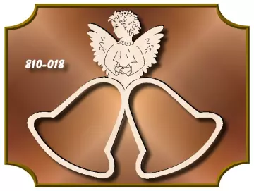 Klöppelrahmen Fensterbild Engel-Glocken