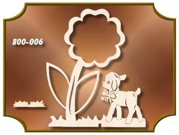 Klöppelrahmen Blume mit Lamm