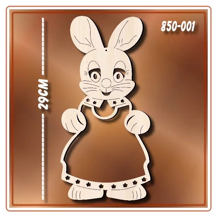 Klöppelrahmen Fensterbild Hasenfrau