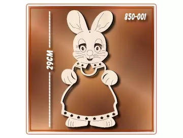 Klöppelrahmen Fensterbild Hasenfrau