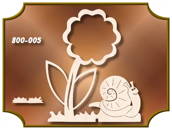 Klöppelrahmen Blume mit Schnecke