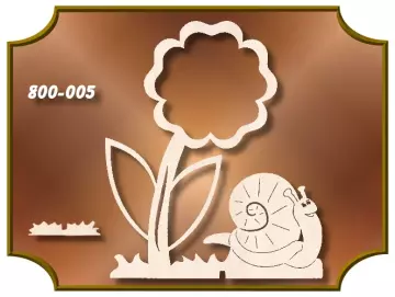 Klöppelrahmen Blume mit Schnecke