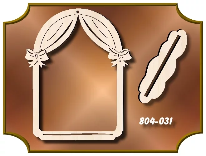 Klöppelrahmen Bogen mit Vorhang ohne Figur