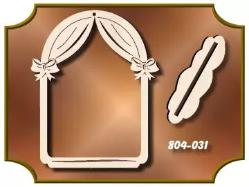 Klöppelrahmen Bogen mit Vorhang ohne Figur