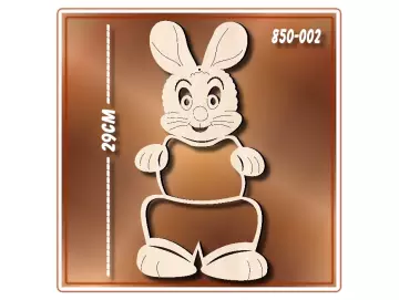 Klöppelrahmen Fensterbild Hasenmann