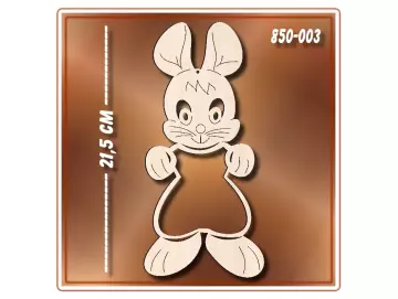 Klöppelrahmen Fensterbild Hasenkind