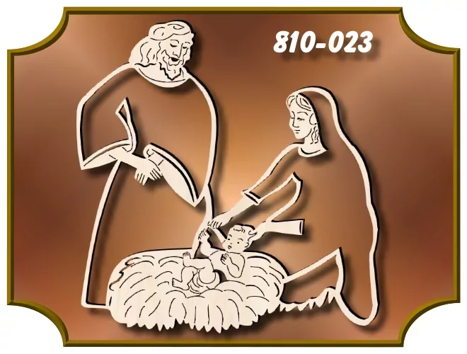 Klöppelrahmen Fensterbild Hl. Familie