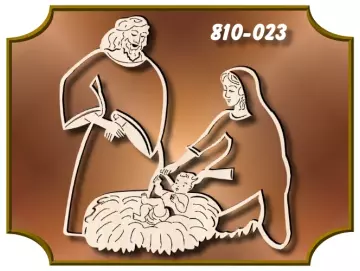 Klöppelrahmen Fensterbild Hl. Familie