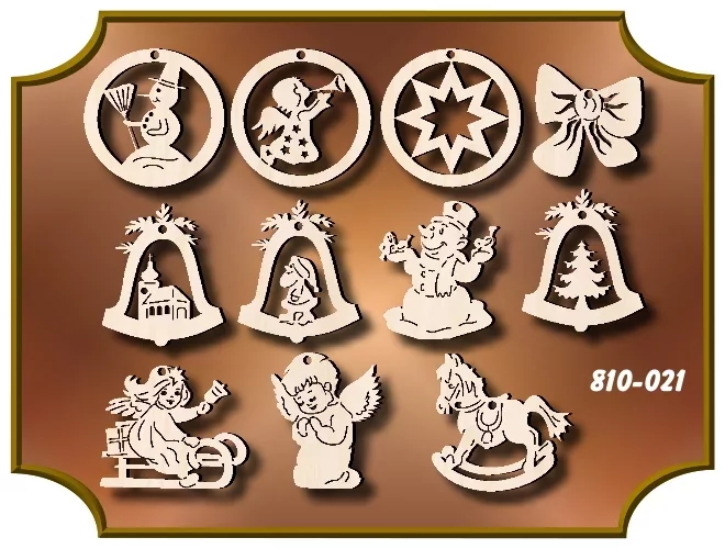 Klöppeleinhänger Mini Weihnachten 11er-Set