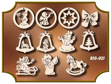 Klöppeleinhänger Mini Weihnachten 11er-Set