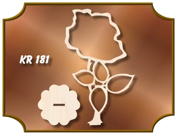 Klöppelrahmen Aufsteller Rose incl. Bodenplatte