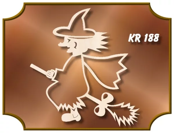 Klöppelrahmen Hexe auf Besen