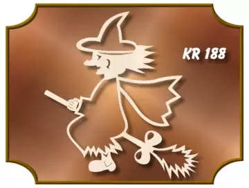 Klöppelrahmen Hexe auf Besen