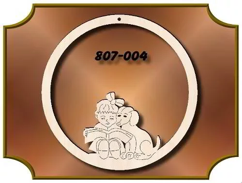 Klöppelrahmen Mobilering Mädchen mit Hund