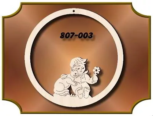 Klöppelrahmen Mobilering Junge mit Katze