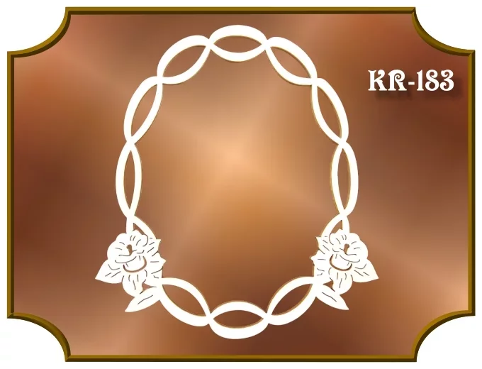 Klöppelrahmen Ovalrahmen mit Blüten