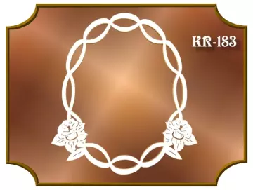 Klöppelrahmen Ovalrahmen mit Blüten