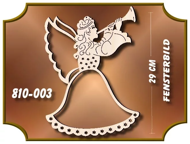 Klöppelrahmen Fensterbild Engel