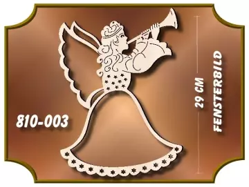 Klöppelrahmen Fensterbild Engel