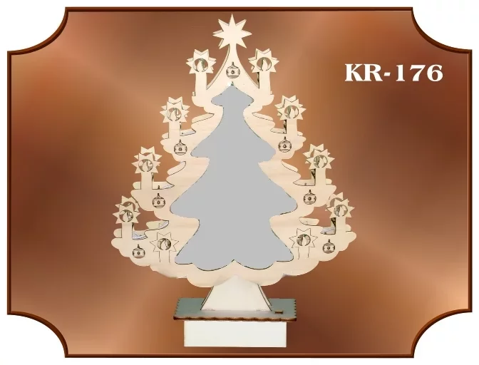 Klöppelrahmen Weihnachtsbaum mit LED