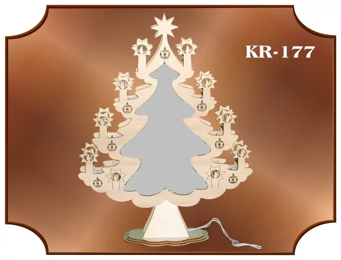 Klöppelrahmen großer Weihnachtsbaum mit Beleuchtung