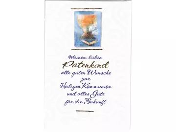 Kommunion Patenkind Glückwunschkarte