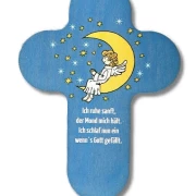 Kreuz aus Buchenholz "Ich ruhe sanft....."