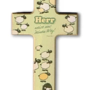 Kreuz aus Buchenholz "Herr weise uns deinen Weg"