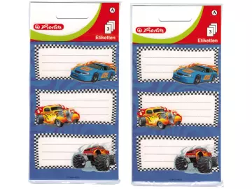 Buchaufkleber HEISSE AUTOS 9er-Set