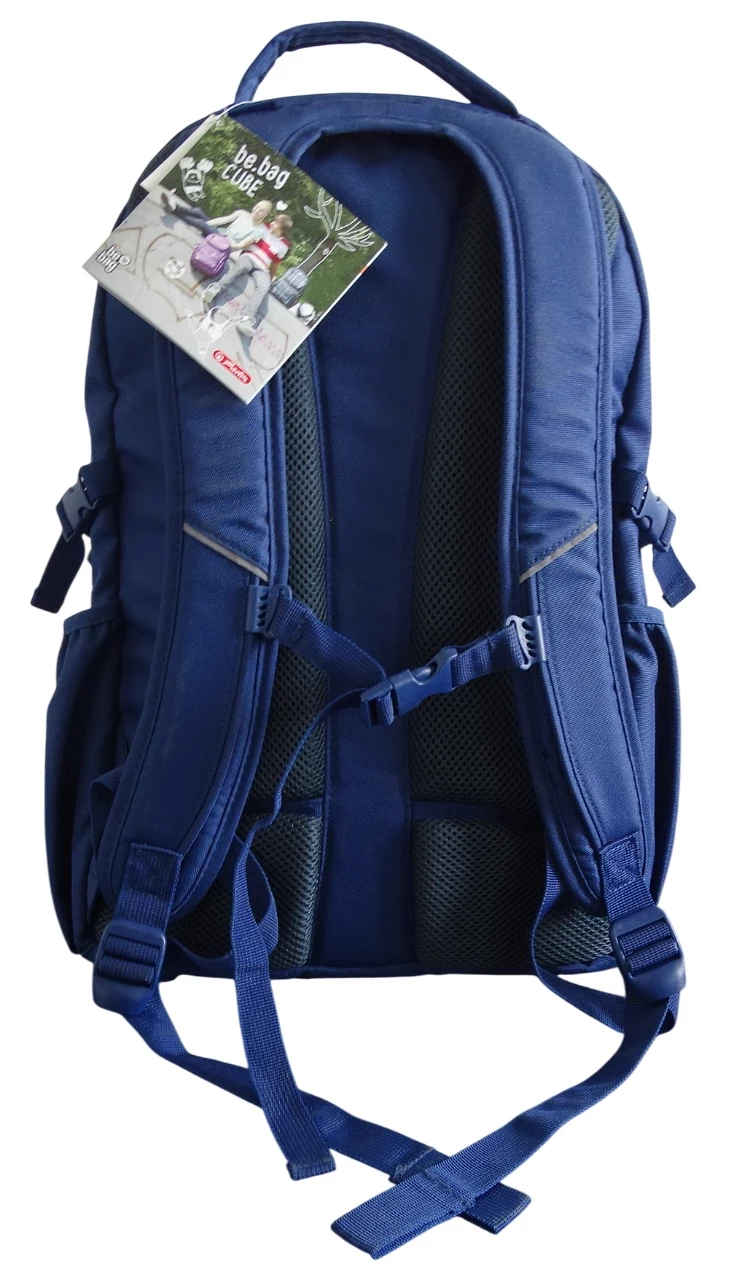Rucksack Schulrucksack BE-BAG KARO-BLAU