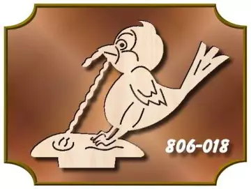 Steckfigur VOGEL mit WURM zu Sommerbaum Aufsteller