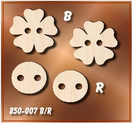 Holzknöpfe für Klöppelrahmen