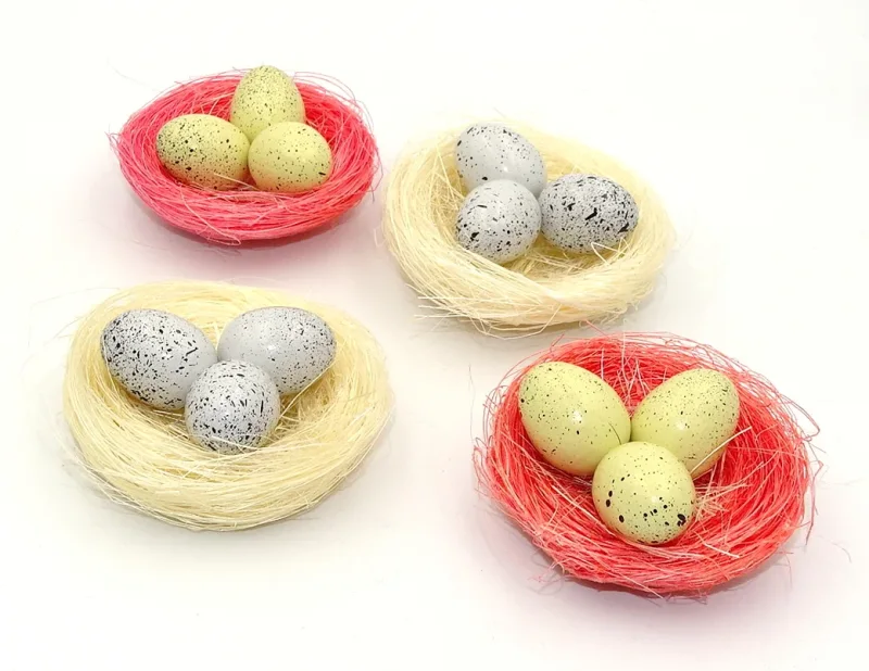 Vogelnest-Deko 4er-Set