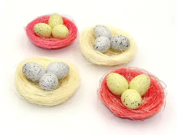 Vogelnest-Deko 4er-Set