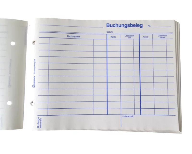 Buchungsbelege 308 von ZWECKFORM