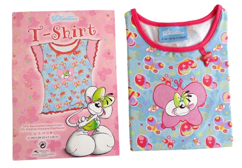 Diddlina T-Shirt mit Schmetterlingsmotiv Gr. 140