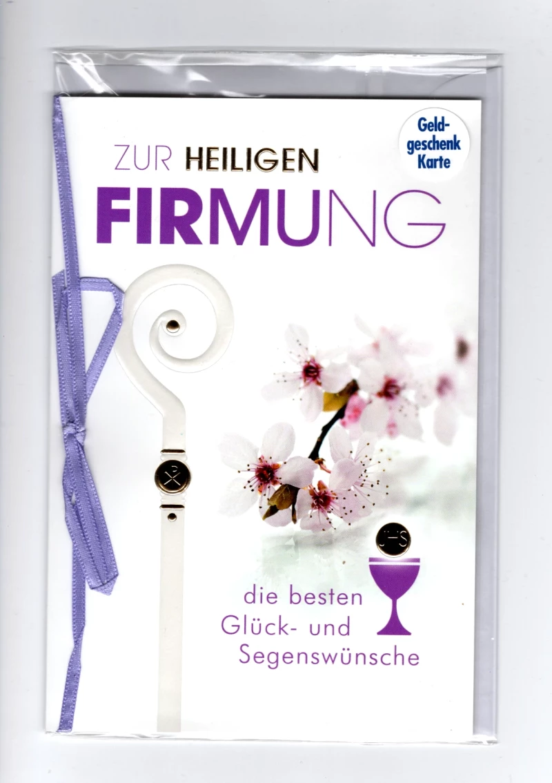 Zur Firmung Geldgeschenk-Glückwunschkarte